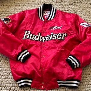 Vintage Dale Earnhardt Jr. Budweiser Chase Authentics red Nascar Race Jacket L